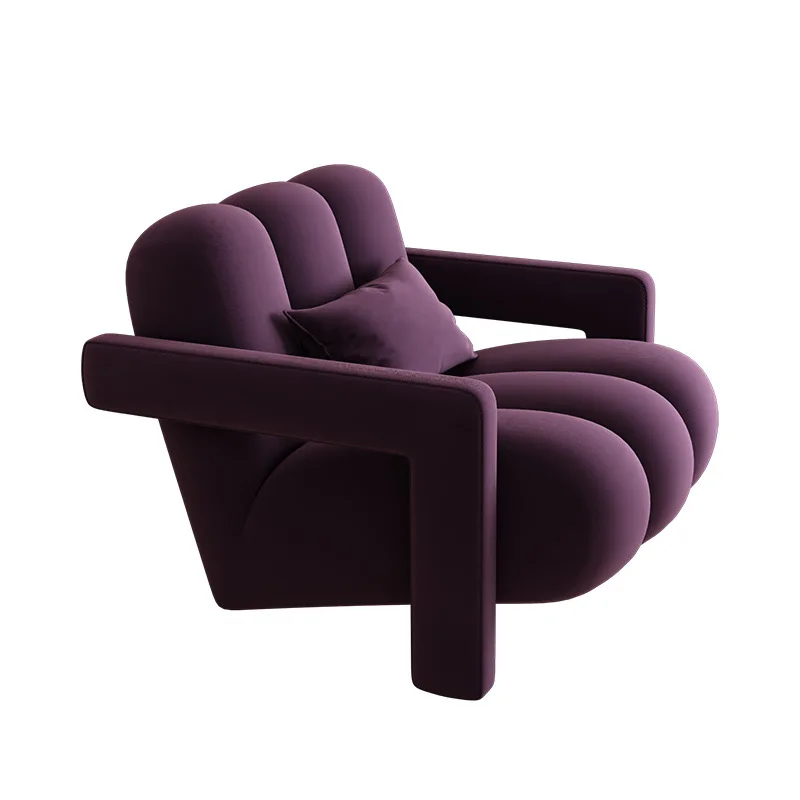 

Light Luxury Italian Lazy PU Sofa Chair Modern Single Seat For Small Apartment Living Room Bedroom Casual Internet Popular Chair