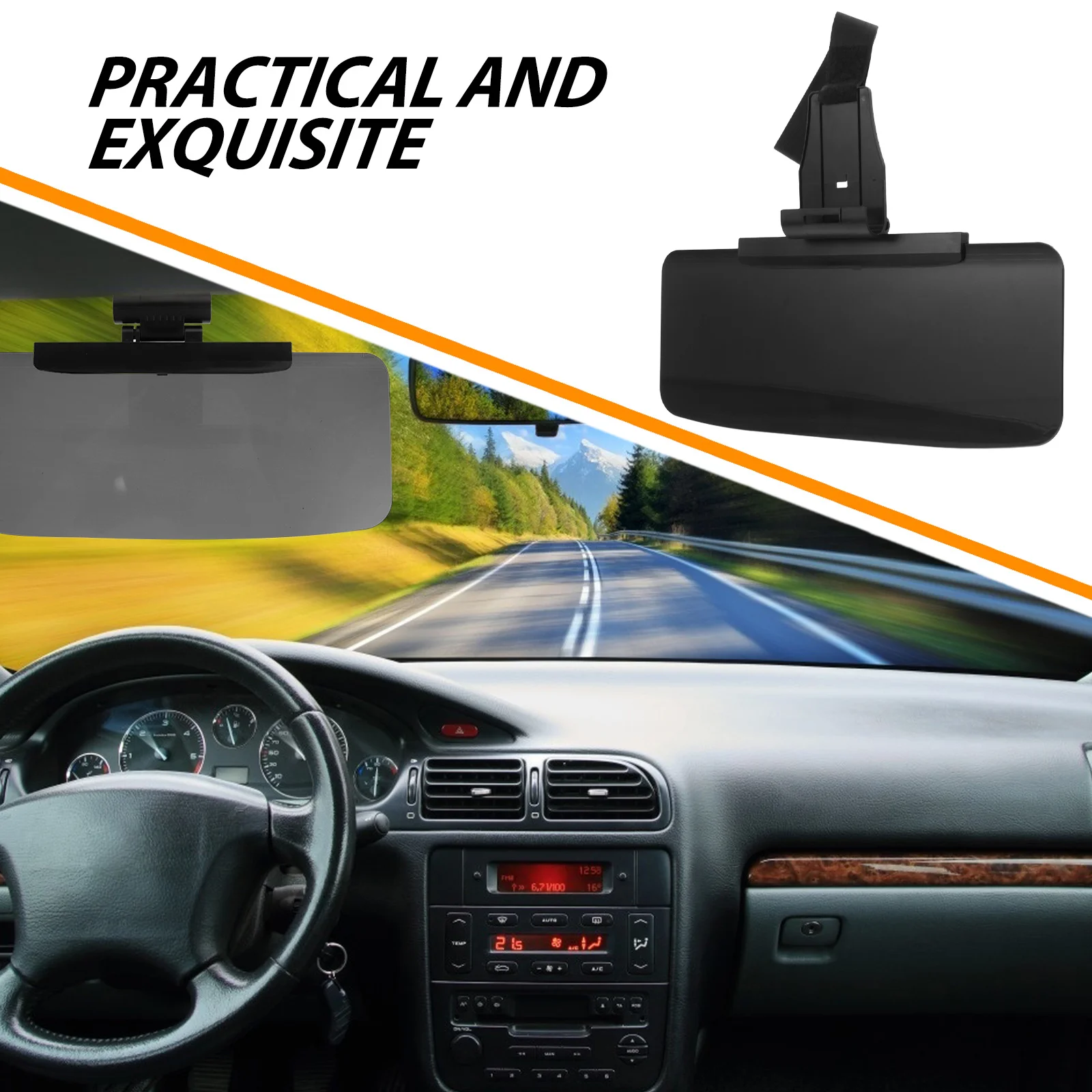 

Universal Car Night Visor Anti Glare Sun Shield Driving Protection Headlight Glare Reducer Clear