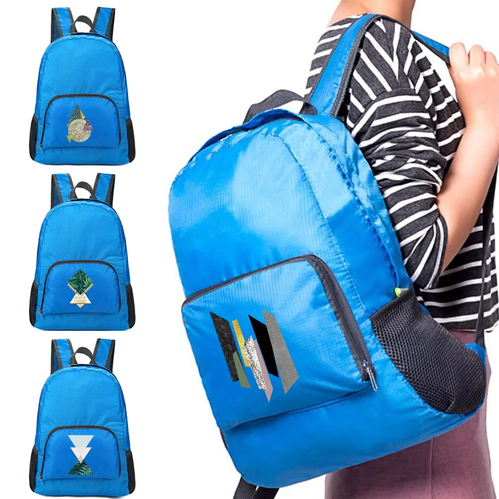 

Women Portable Foldable Backpack 2026 Men Ultralight Folding Mountaineering Sports Daypack Travel Hiking Shape Print Backpacks