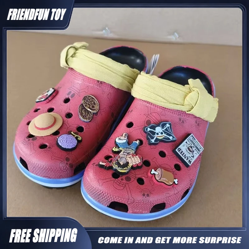 

One Piece Cartoon Cute Slippers Personality Boys Summer Home Shoes Outdoor Non-slip Beach Shoes Anime Peripheral Gifts Hholesale