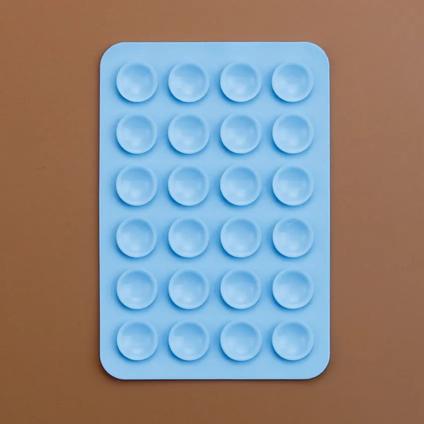 2/5pcs Double Side Silicone Pad For Mobile Phone Fixture Suction Cup Backed Adhesive Silicone Rubber Sucker Pad For Fixed Pad