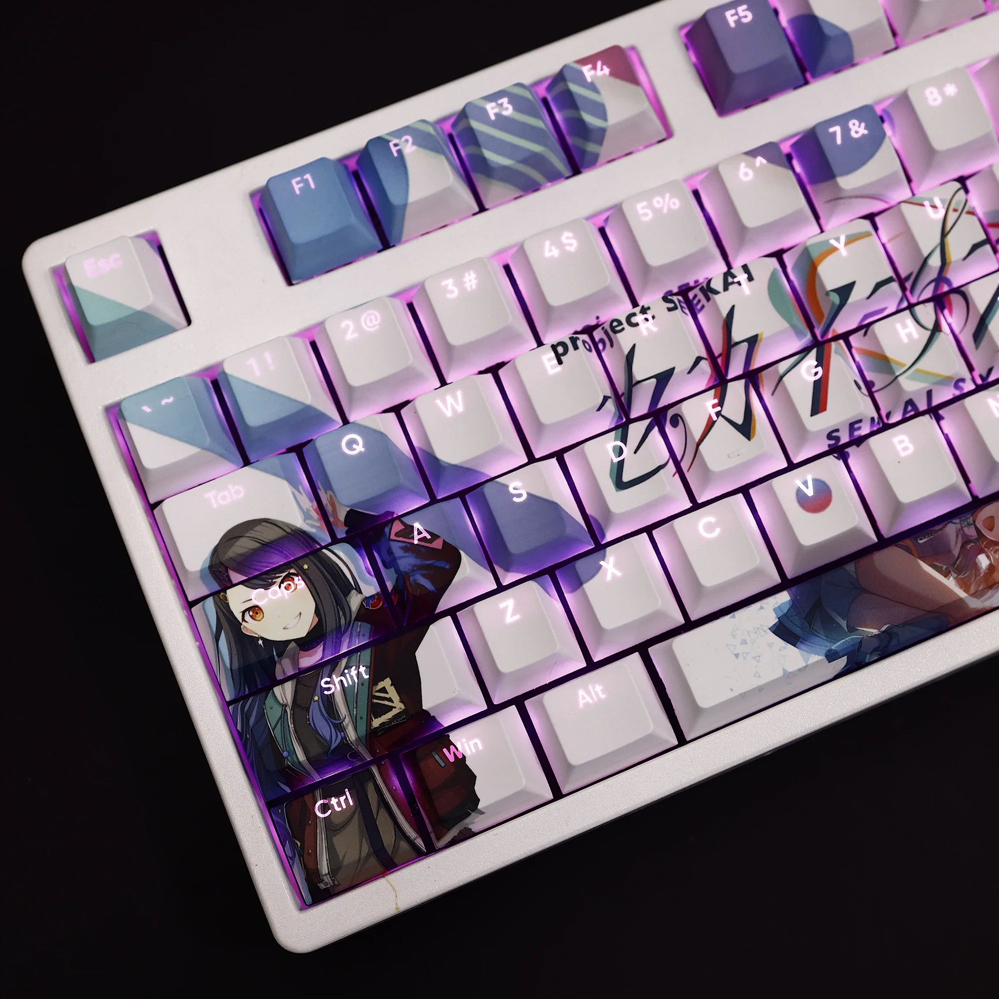 

108 Keys/Set Anime Project Sekai Colorful Stage Momoi Airi Cute PBT Keycaps for Cherry Profile Mechanical Keyboard DIY Custom