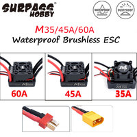 SURPASS HOBBY M35A 45A 60A ESC Waterproof Brushless Speed Controller for 1/10 1/12 1/14 1/16 RC Car F540 3650 Brushless Motor