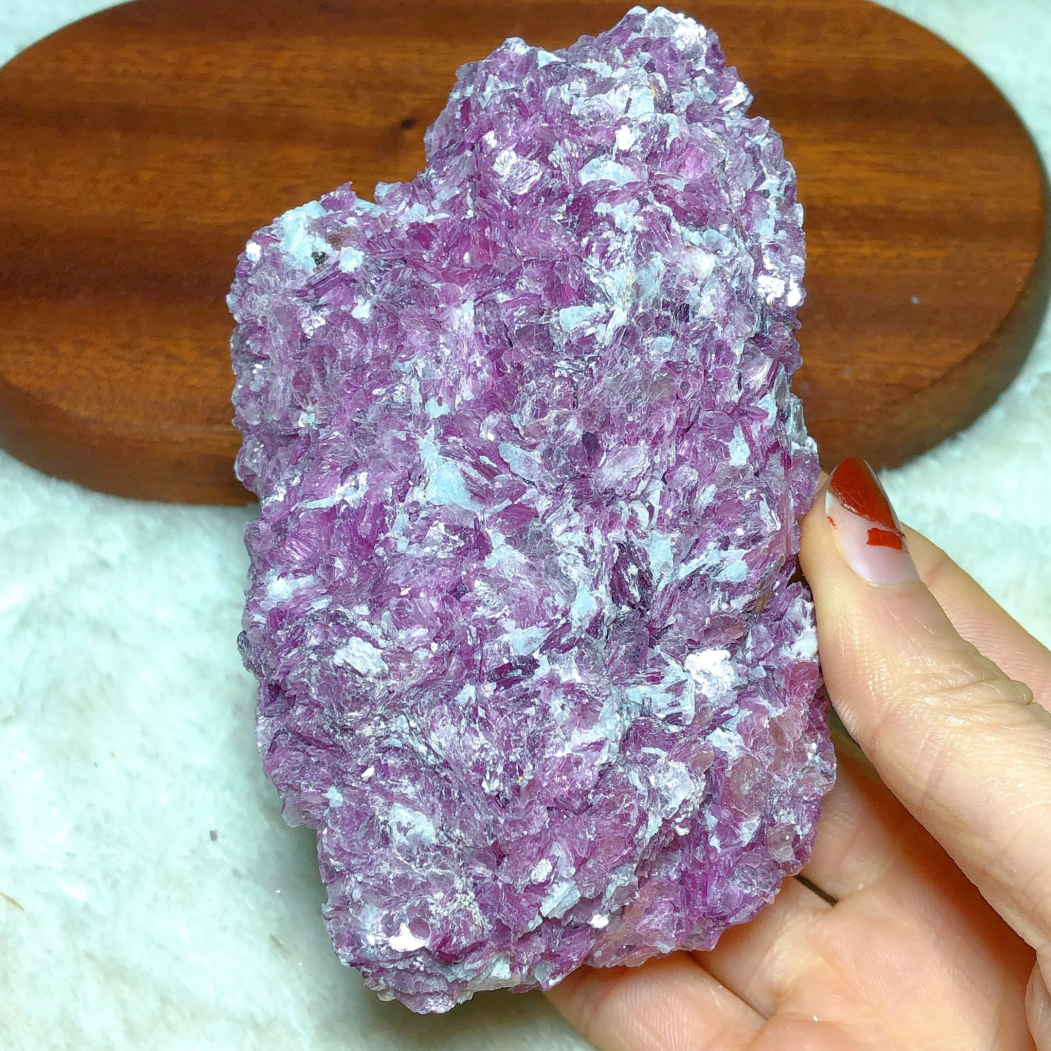 Natural Crystals Purple Mica Specimen Raw Stone Silver Flashy Reiki Home Decorations High Quality Mineral Energy Gift