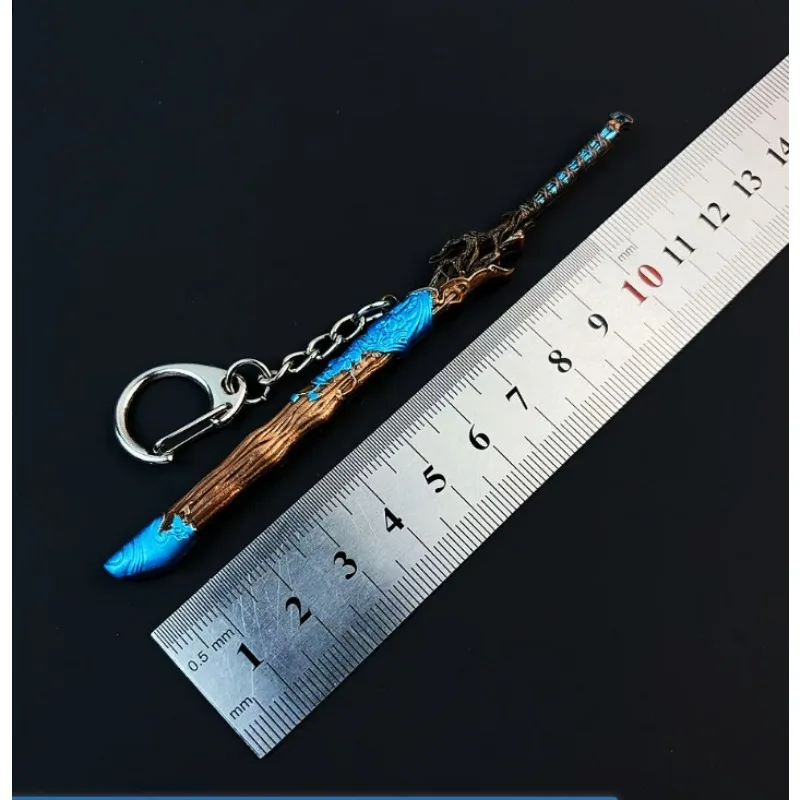 12cm 애니메이션 Qianqiu 칼 복제 Meng Chuan의 금속 무기 모델 합금 Katana 디스플레이 수집가의 데스크탑 장식 소년 선물