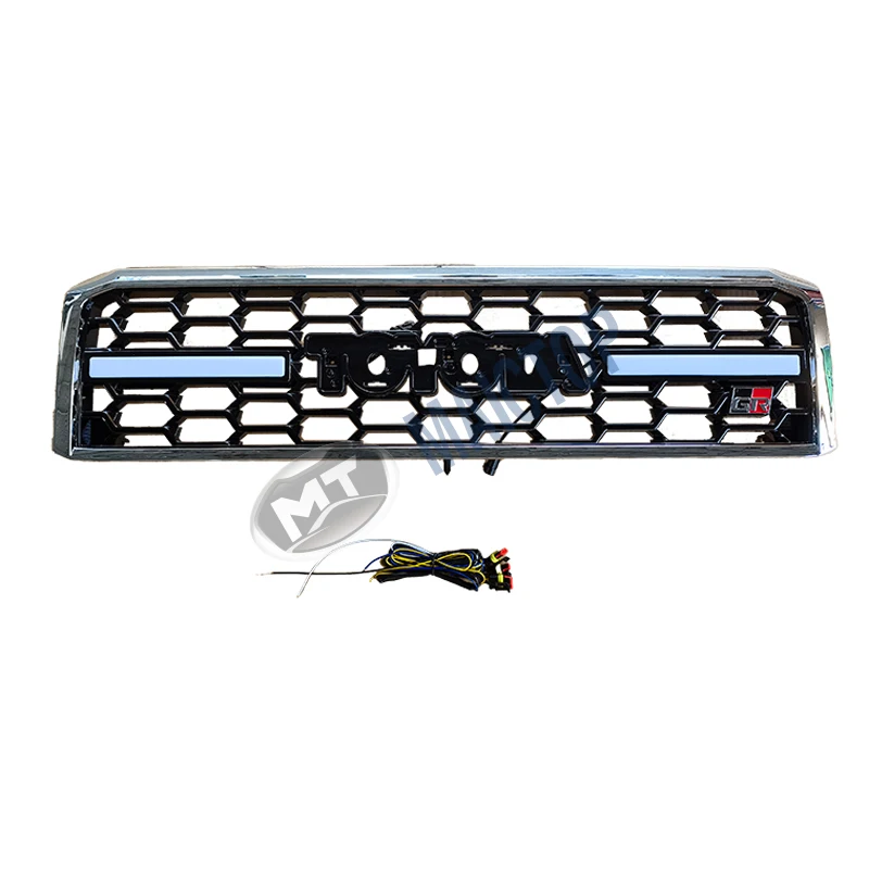 Maictop car accessories lc79 front bumper mesh grille for land cruiser 79 70 75 series J79 grills GR style with led light