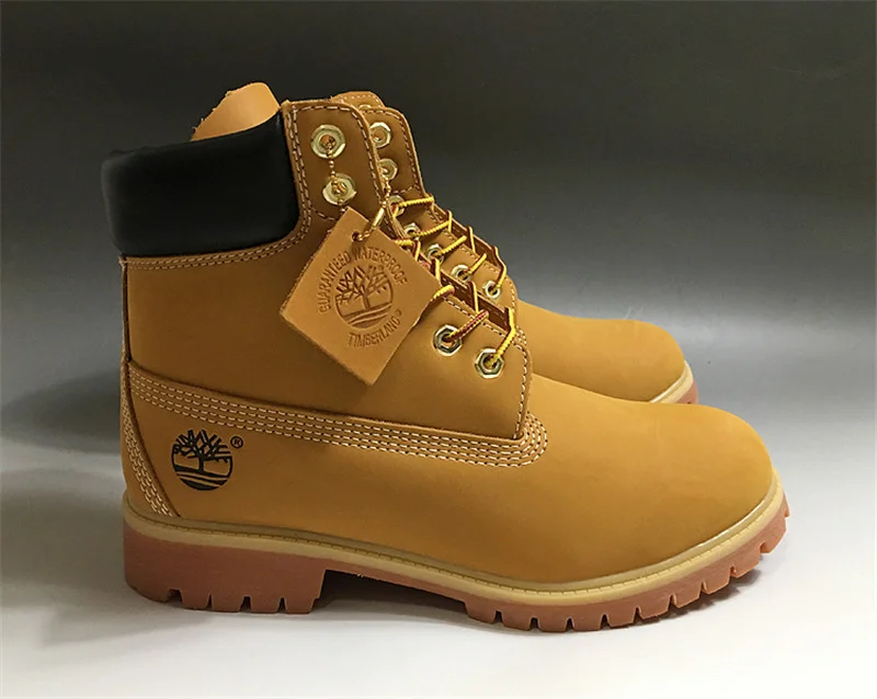 Timberland-Botas de Trigo Amarelo Clássico para Homens e Mulheres, Sapatos de Caminhadas de Couro ao Ar Livre, Versão Simples, Masculino, Feminino, Oversea, 10061