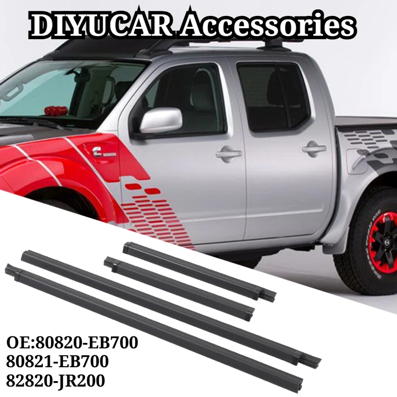 For Nissan Frontier 06-14 Car Windows Weatherstrip Waterproof Pressure Sealing Belt Trim Exterior Car Accessories OE:80820-EB700