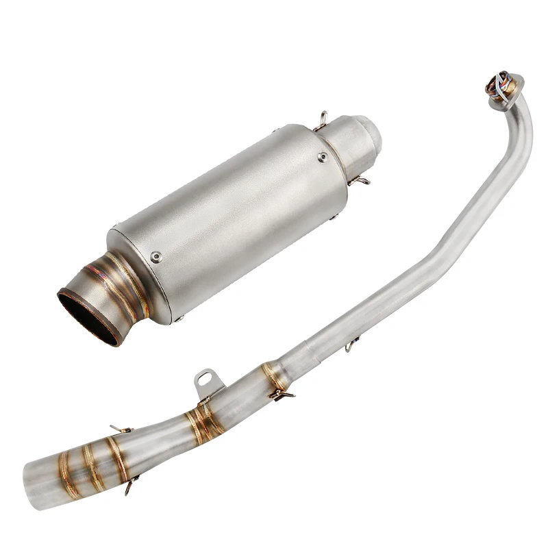 لهوندا شبل 110 Cub110 CC110 2018-2023 نظام عادم الدراجة النارية تعديل صف جانبي قسم كامل كاتم صوت الأنابيب الأمامية