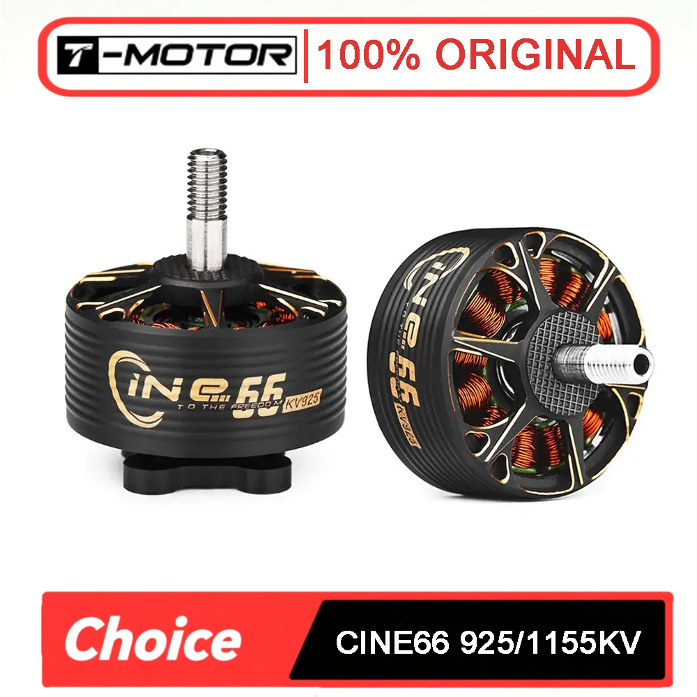 

T-MOTOR CINE66 2812 925KV 5-6S 1155KV 4-6S Brushless Motor W/4mmTitanium alloy shaft Compatible 8-9inch propeller for FPV Drone