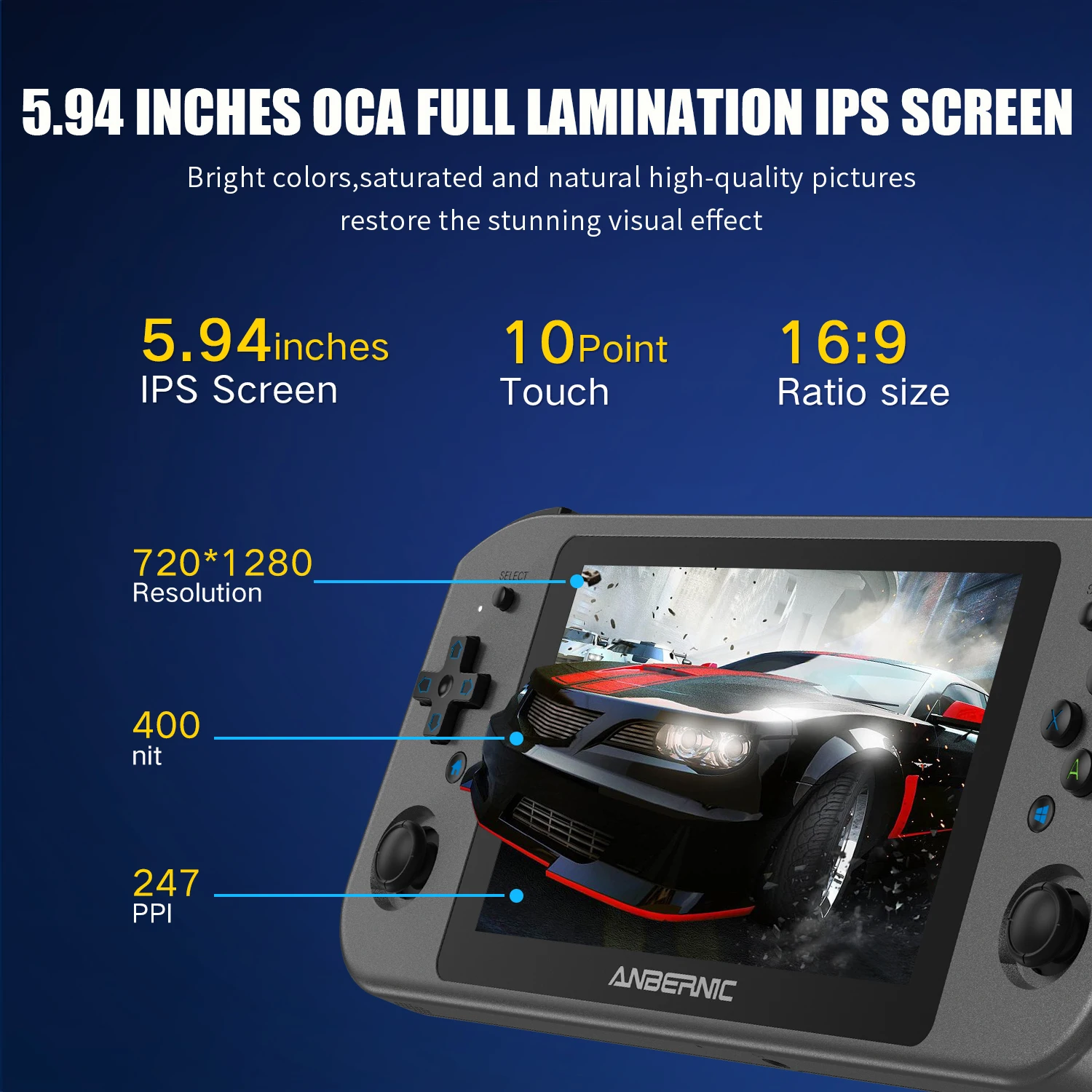 ANBERNIC Win600 PC Games Handheld AMD 3020e/3050e 5.94 Inch IPS 