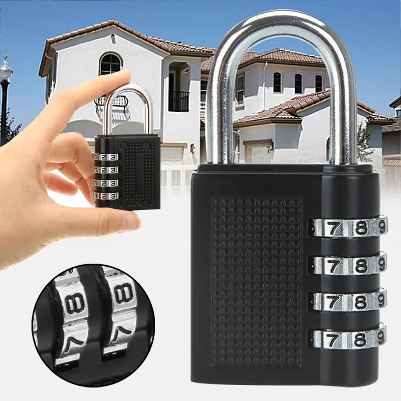 Candados de 4 dígitos para Mini maleta de equipaje, candado de combinación de código de número de dígitos, candado de seguridad, candados de contraseña seguros para viajes