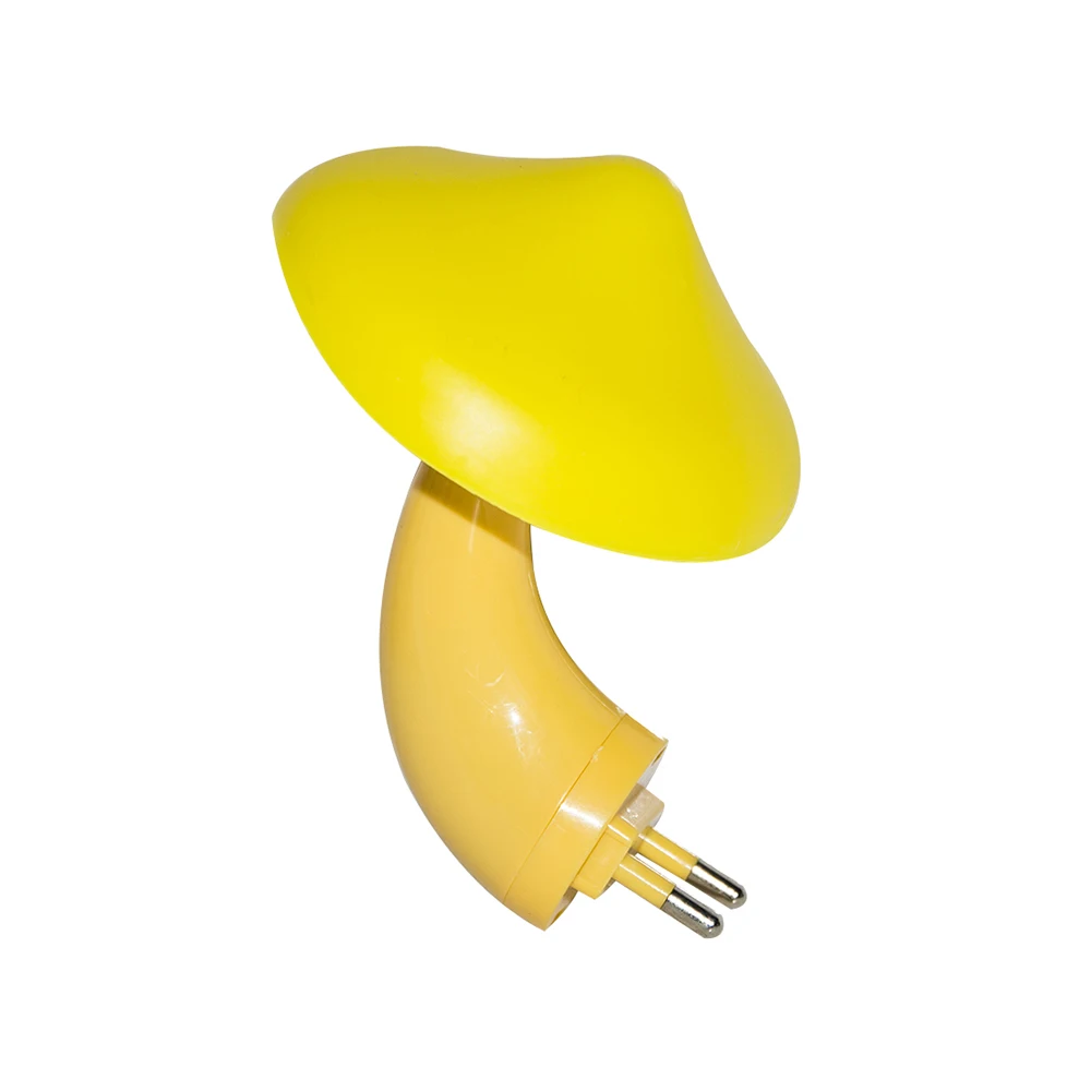 EU US Plug Mushroom Wall Socket Lights LED Night Light Lamp Light-control Sensor Bedroom Light Home Decoration Yellow