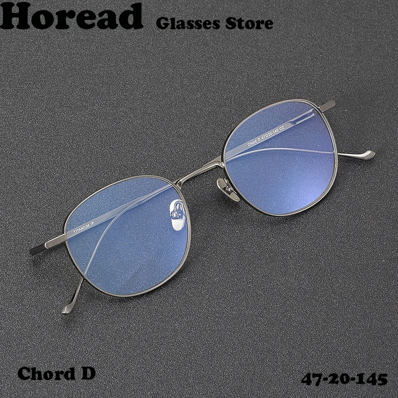 2025 Japanese Brand Design Oval Glasses Frame Men Women Pure Titanium Ultralight Vintage Eyeglasses Handmade Eyewear