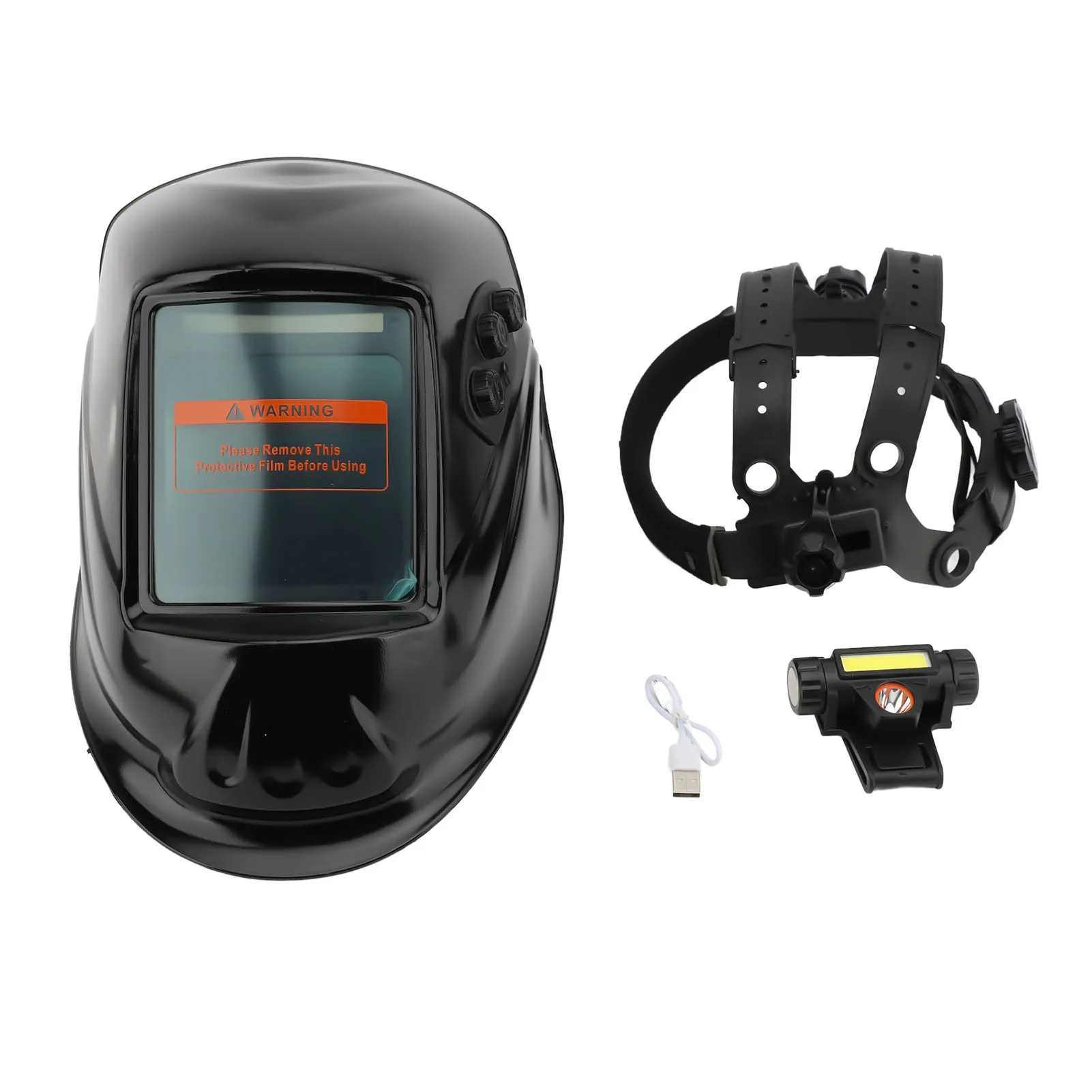 

Arc Welding Headgear Welding Helmet Large Viewing LCD Screen True Color Solar Power Auto Darkening Welding Hood Welding Helmet