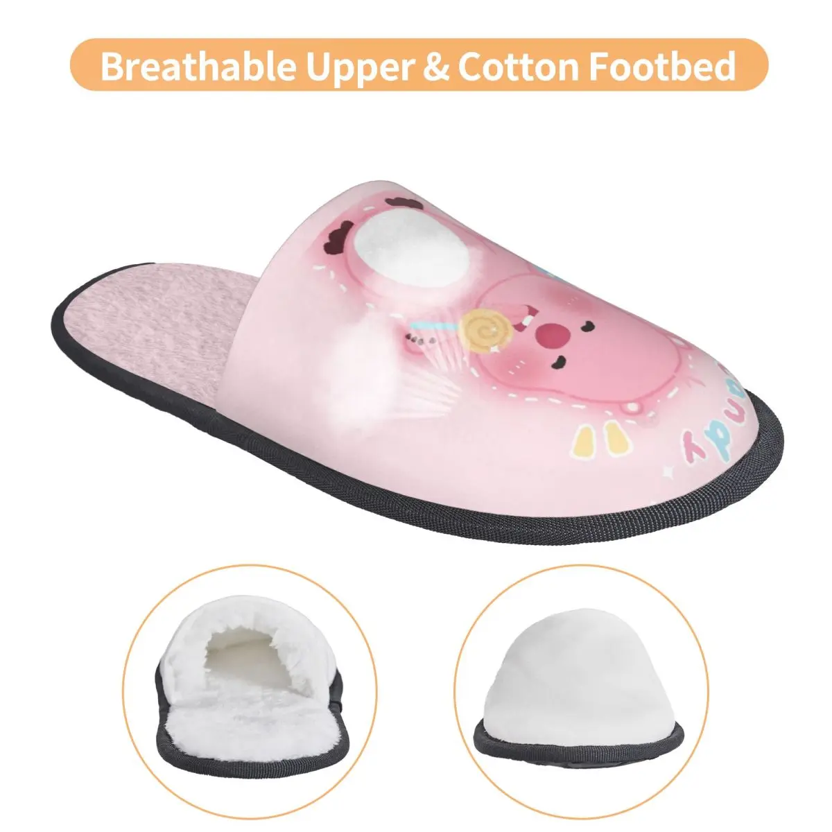 Pantoufles de Maison en Mousse à Mémoire de Forme pour Femme, Chaussures d'Niket d'Extérieur Confortables et Chaudes avec Imprimé Personnalisé