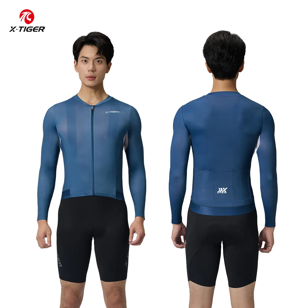 

X-TIGER Man's Bike Cycling Jersey Man Long Sleeve Summer Breathable MTB Road Anti-UV Men's Cycling Shirt Pro Bicycle Clothing