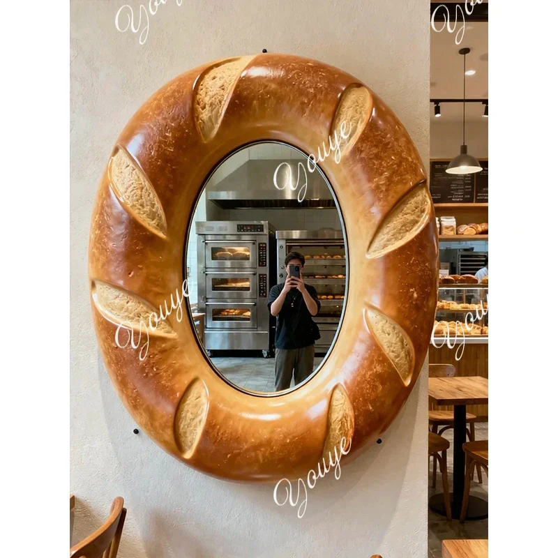 

S Пекарня круассан часы в установке FRP скульптура на заказ выпечка красота дренаж Чэн украшение магазина