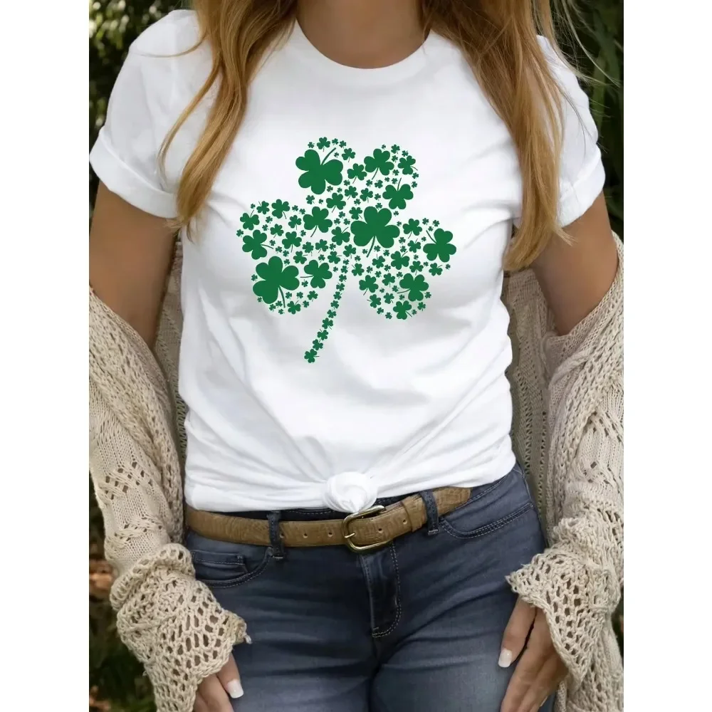 Casual T-shirt Irish Holiday Tops St Patrick Day Print Street Fashion High Quality Cotton Loose Harajuku Unisex Round Neck Tee