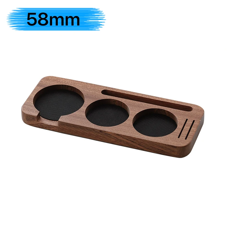 MHW-3BOMBER Kaffee-Tamper-Matte, Station, Ständer, Siebträgerhalter, Stützgestell, Walnussholz, für 51 mm, 54 mm, 58 mm, Espresso-Zubehör, Barista 8