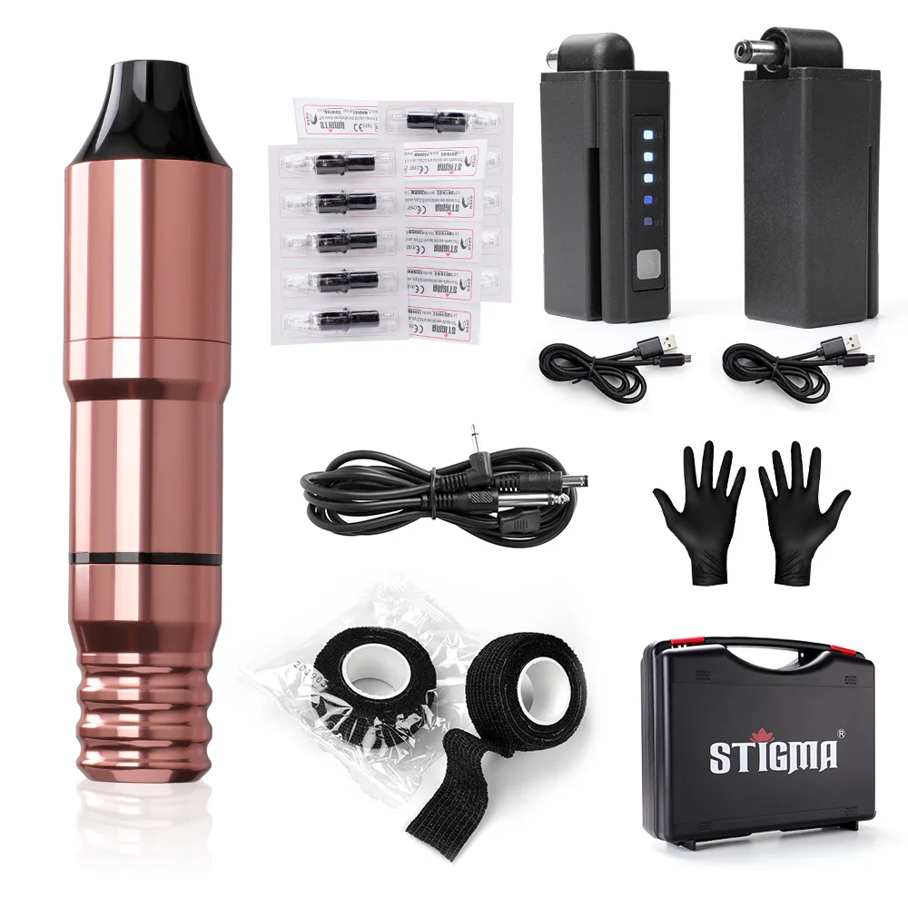 Tattoo Rotary Machine Pen Style Set Tattoo Kit LCD Power Pedal Tattoo Supply Free Delivery Permanent Makeup Machine Assortment