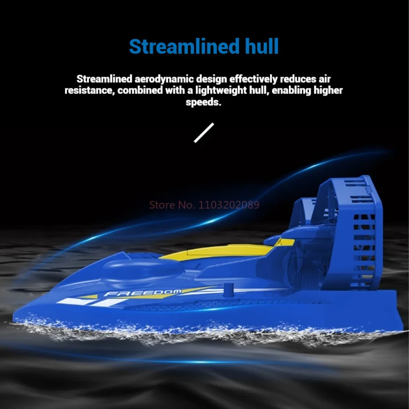 Nowy zdalnie sterowany motorower powietrzny Hovercraft Rc Amfibia Drift Ładowanie 2.4g Model Zabawka dla dzieci Łódź zdalnie sterowana Prezent