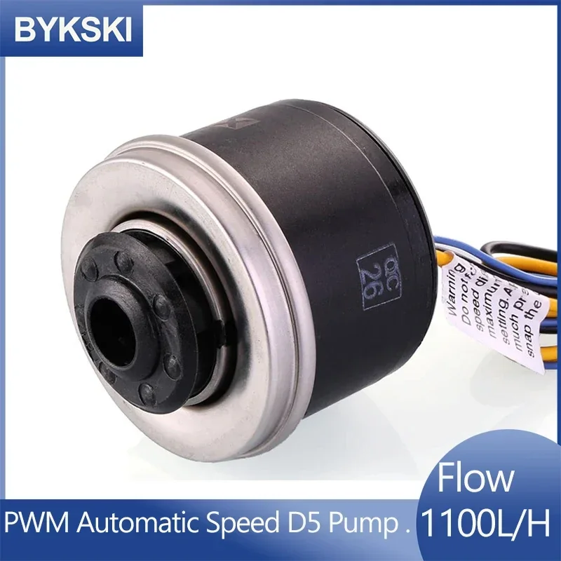 

Bykski PWM Automatic Speed D5 Pump / Max 5000RPM / Flow 1100L/H Date Feedback / TDP 23W Manual Speed Regulation 1500L/H