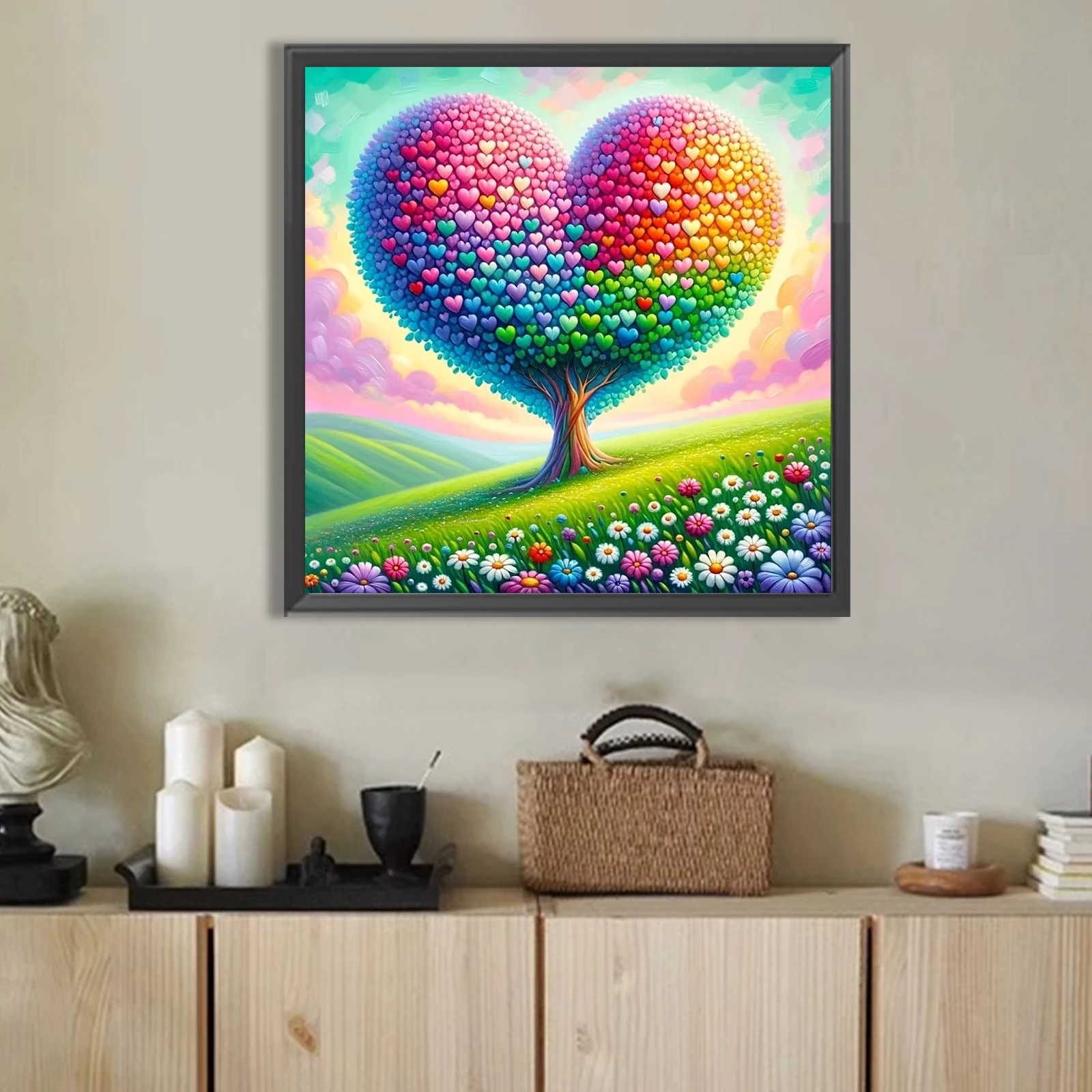Art Craft Ideas For Adults - Flower Tree Full DIY 5D Round