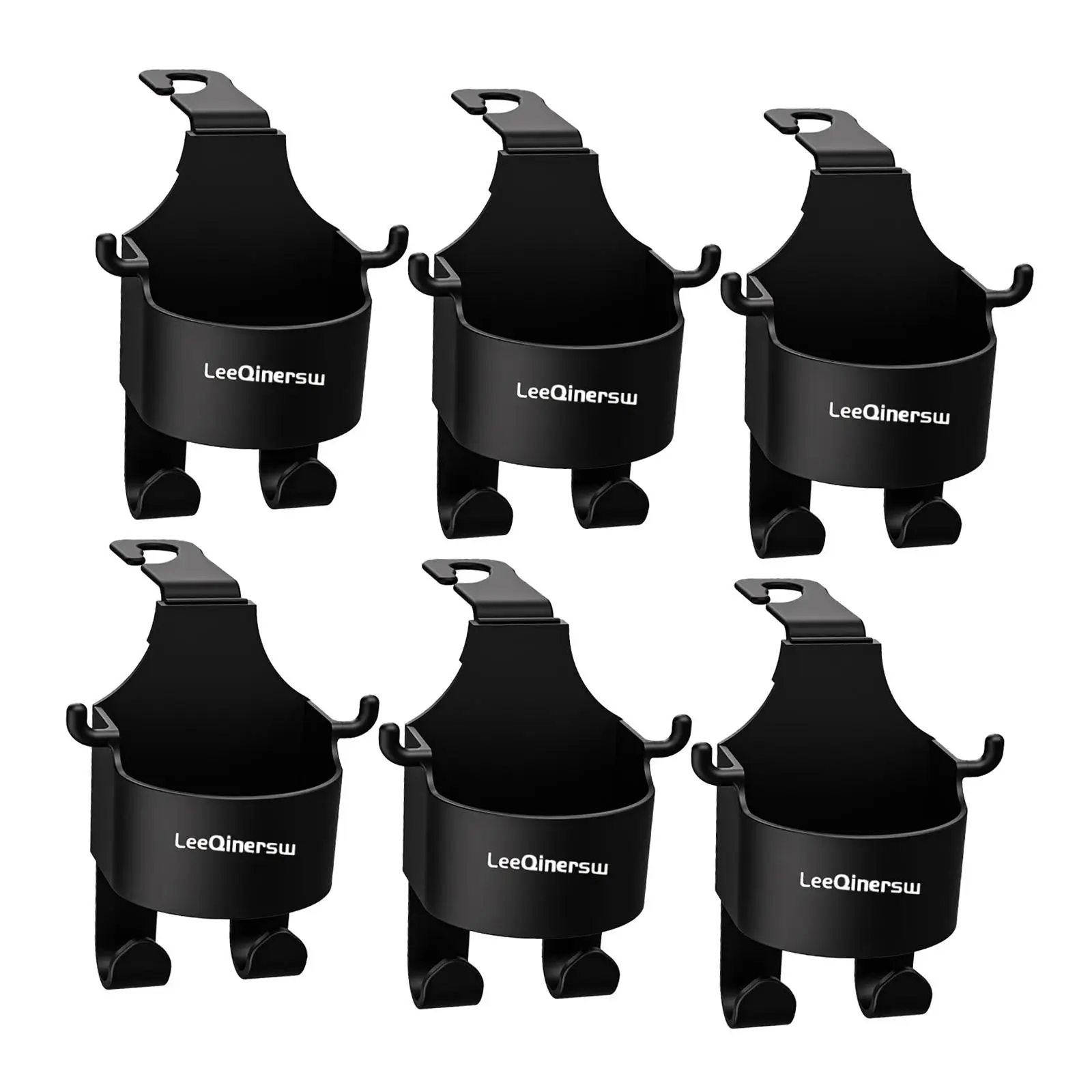 6x Seat Back Cup Holder Seat Head Hook Car Storage Organizer for Key Umbrella