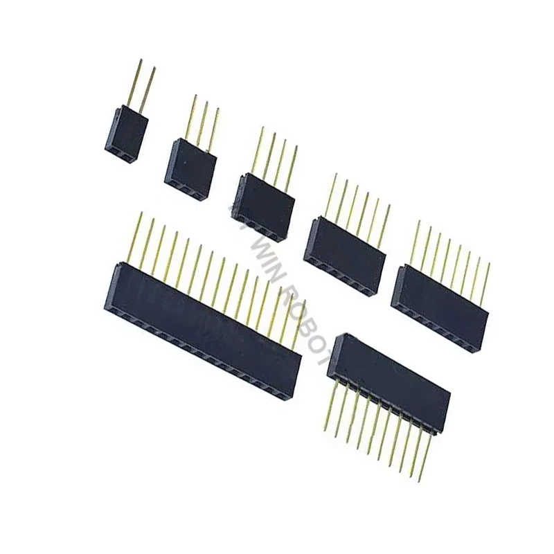 10pcs/lot 2.54mm 1x2P/3P/4P/5P/6P/8P/10P/15P Pin Female Stacking Header Connector Dual Row PC104 For Raspberry Pi 2 Mode