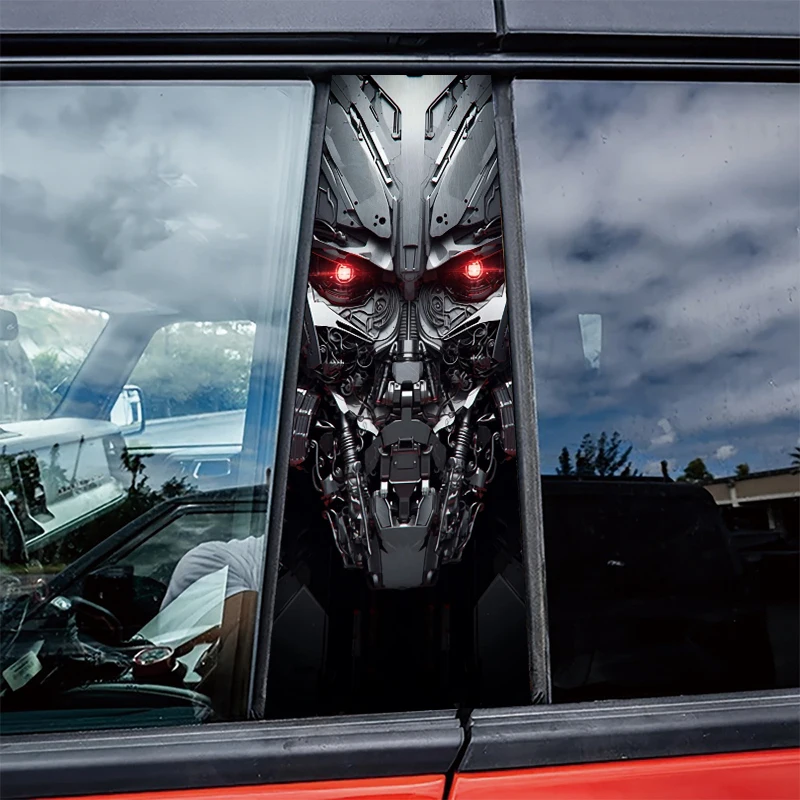 

2 pieces of automotive B-pillar stickers Mecha Protective film, PVC material film