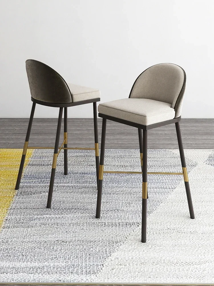 バーチェア モダン シンプル アイアン アート 北欧 家庭用 背もたれ ハイスツール ライト 高級 バーチェア バースツール ハイエンド クラブ