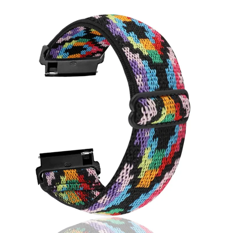 20 22mm New Elastic Nylon Band For Garmin Vivoactive 3 Music 4 Venu Sq 2 Sports Watch Strap Loop For Forerunner 245 645 55 158