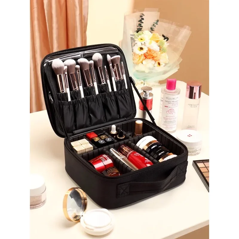 Cosmetic bag, makeup artist, special beauty nail toolbox, pattern embroidery box, portable storage bag, professional makeup make