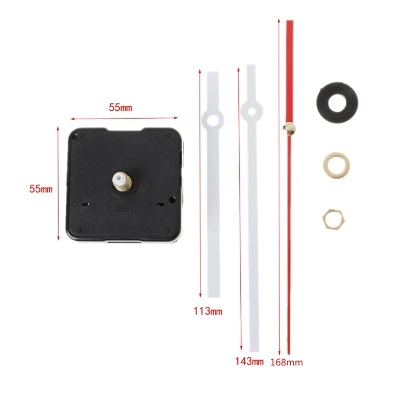 DIY Clock Movement Silent Set Powered Mechanism for Indoor Outdoor for Time Clocks Use