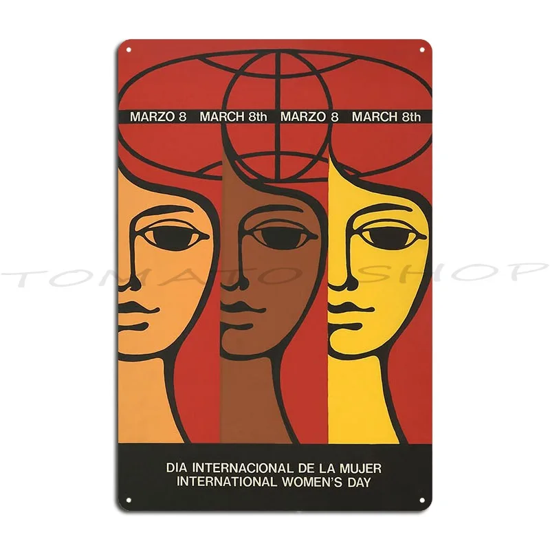 March 8 International Women S Day Ussr 1960s Metal Sign Wall Mural Club Kitchen Wall Customized  Tin Sign Poster