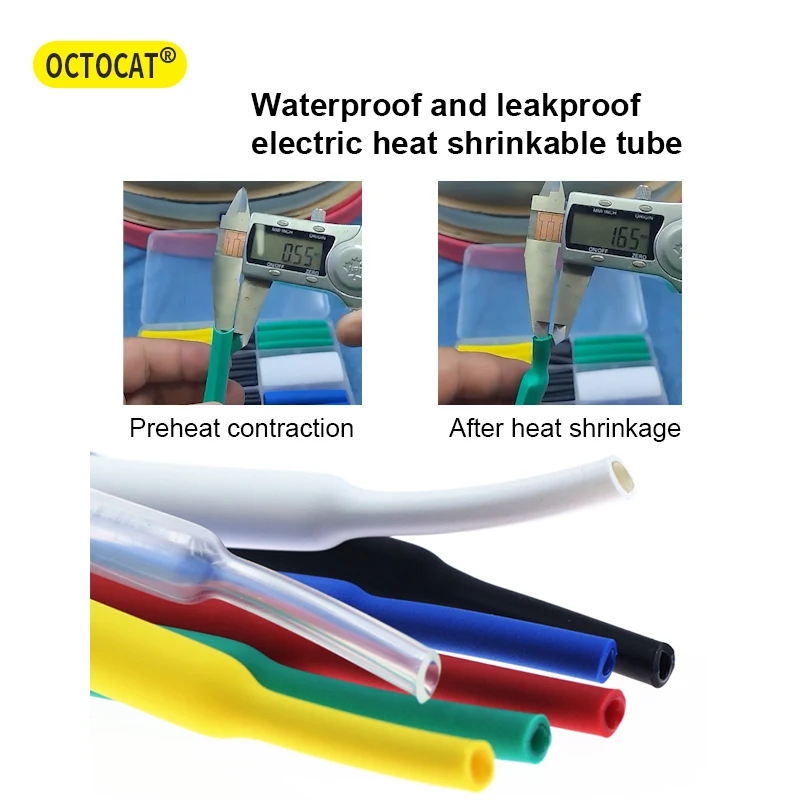 4x Heat Shrink Double Wall Tube With Adhesive, Environmentally Friendly, Thickened, Waterproof, Sealed,4x Shrink 4mm-52mm