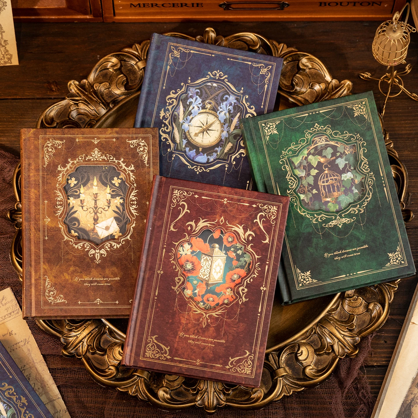 Mr.Paper 1 كتاب خمر نمط دفتر مجموعة الذهب احباط لوحة الكتابة ل الملاحظات اليومية تدوين أوراق القرطاسية الورقية الرجعية #1