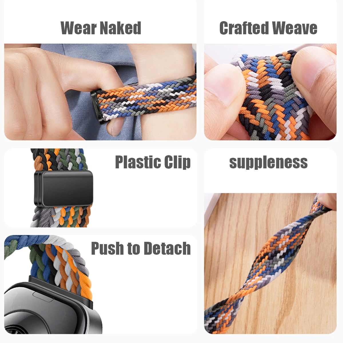 Magnetisches Nylon-Geflechtband für Huawei Watch Fit 3/4/5, verstellbares, bequemes Armband für Huawei Watch Fit 5/4 Pro. – Detail 14