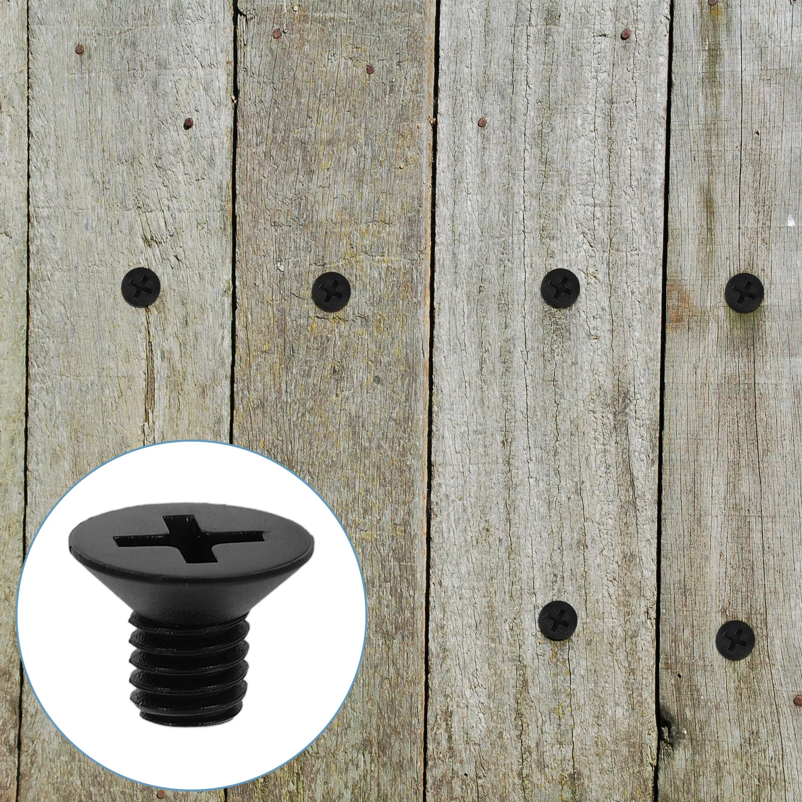 

100Pcs Plastic Nylon Cross Recessed Flat Head Screws Km4x6 Durable Screws for Plastic Electrical Panel Hardware Kit Nylon