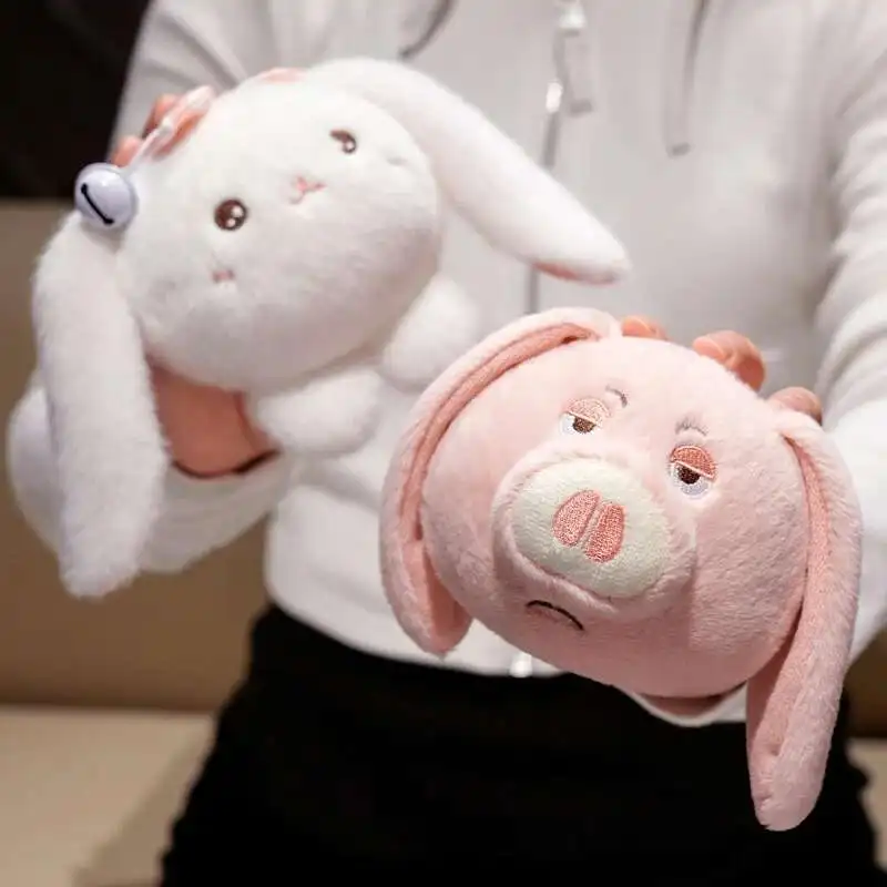 12-25cm Kreskówkowy Pluszowy Zwierzak Piłka Antystresowa Zawieszka Królik, Baranek, Latający Świnia, Rekin, Kot Pluszowa Lalka Brelok Uwalniający Od Stresu