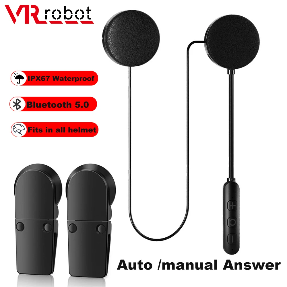 VR robot 900mAh Long Standby Bluetooth Motorcycle Headset BT Helmet Earphone Wireless Moto Handsfree Stereo Music Player