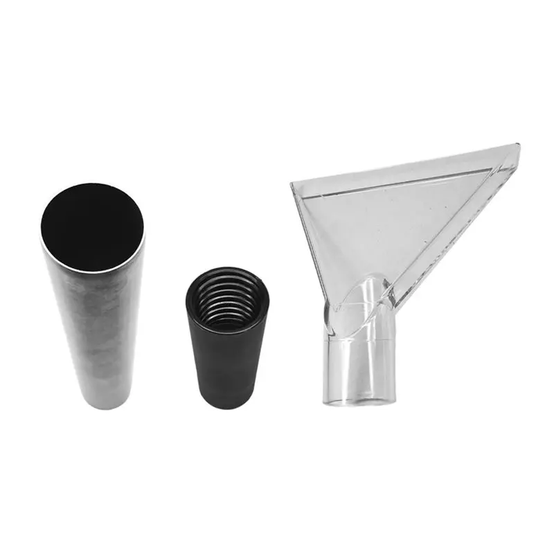 A23F-Clear Head 38Mm Transparent Squeegee Head Soft Rubber Joint Stainless Steel Tube Wet Dry Vacuum Nozzle Attachment