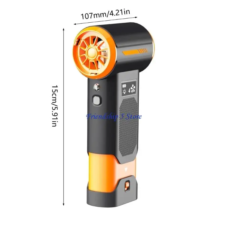 T8WC 8000mAh Cordless Fan Powerful Motor Air Blower Cooling Fan Handheld Dust Blower Speed Adjustment For Industrial Use