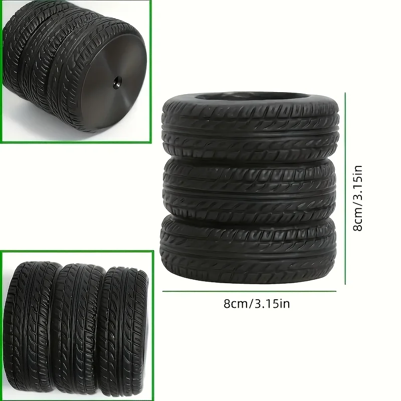 1pcs Fun Tire-Shaped Pen Holder -PVC Desk Organizer, Ideal for School and Office Supplies, Painted Finish, Office Supplies view 3