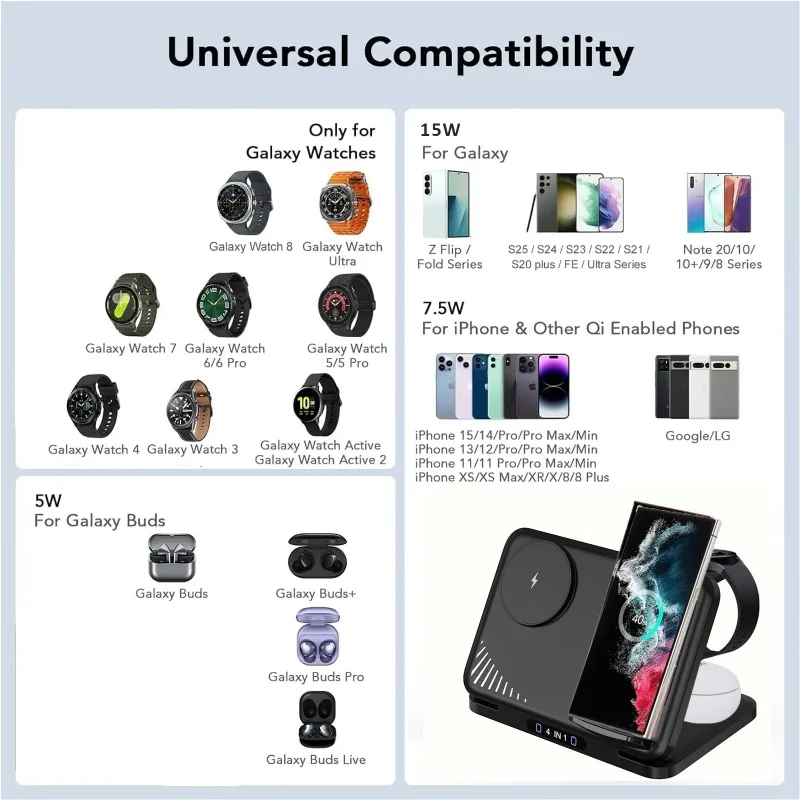 station-de-charge-magnetique-sans-fil-portable-3-en-1-pliable-pour-samsung-galaxy-s26-s25-s24-s23-telephone-montre-ecouteurs-utilisation-sur-bureau