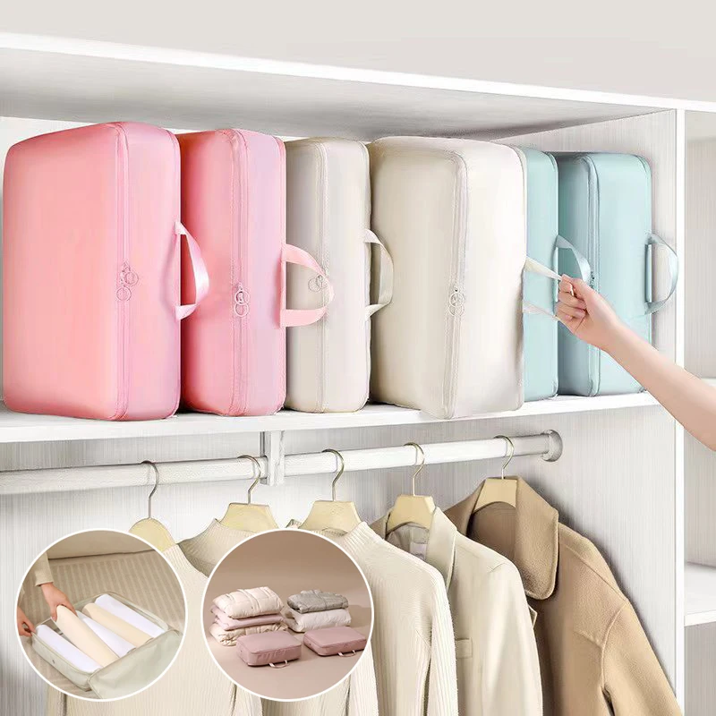 New1PC Compression Packing Clothes Down Jacket Cotton Quilt Storage Foldable Large Capacity Expansion Organizer Bag