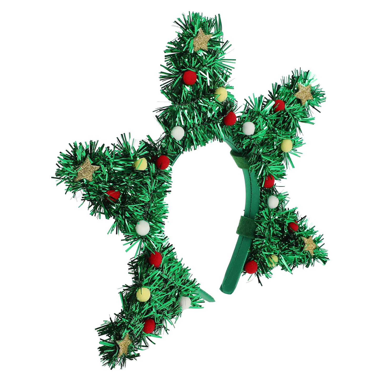 

Christmas Tree Headband Cute Xmas Party Hair Accessory Bright Color Durable Material Exquisite Workmanship Perfect Photo Prop