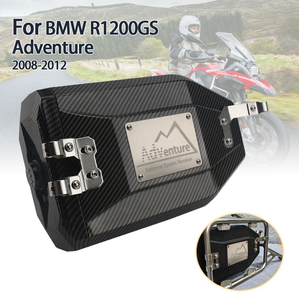 Motorcycle Waterproof Tool Box For BMW R1200GS ADV 2008-2012 Adventure Carbon 4.2 Liters Side Toolbox Decorative Protection