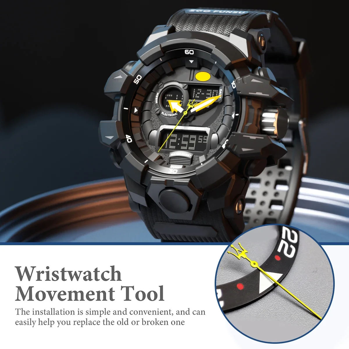 مؤشر ساعة مستعمل مضيء للحركة ، مستعمل شخصي ، مناسب لـ NH34 ، NH35 ، NH36